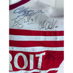 Load image into Gallery viewer, Detroit Red Wings all time greats signed jersey Gordie Howe Steve Yzerman Chris Chelios Sergi.Federov Brandon Shanahan signed with proof
