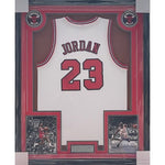 Load image into Gallery viewer, Michael Jordan Chicago Bulls game model jersey signed and framed with proof
