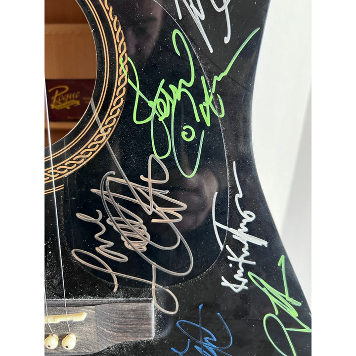 Charlie Daniels, Johnny Cash, Willie Nelson, Kenny Rogers, Waylon Jennings country legends guitar signed with proof