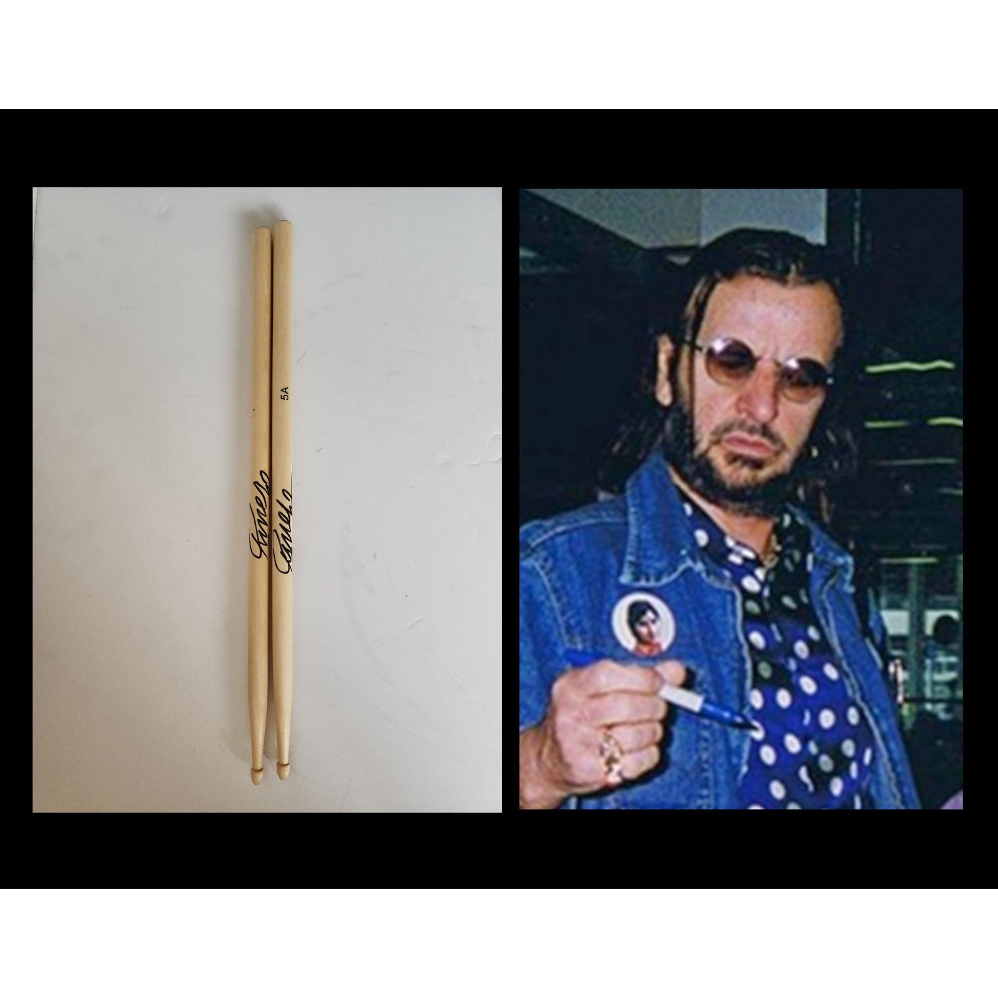 Ringo Starr The Beatles Drumstick signed with proof
