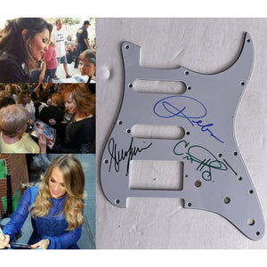 Reba McEntire Shania Twain Carrie Underwood Fender Stratocaster electric guitar pickguard signed with proof