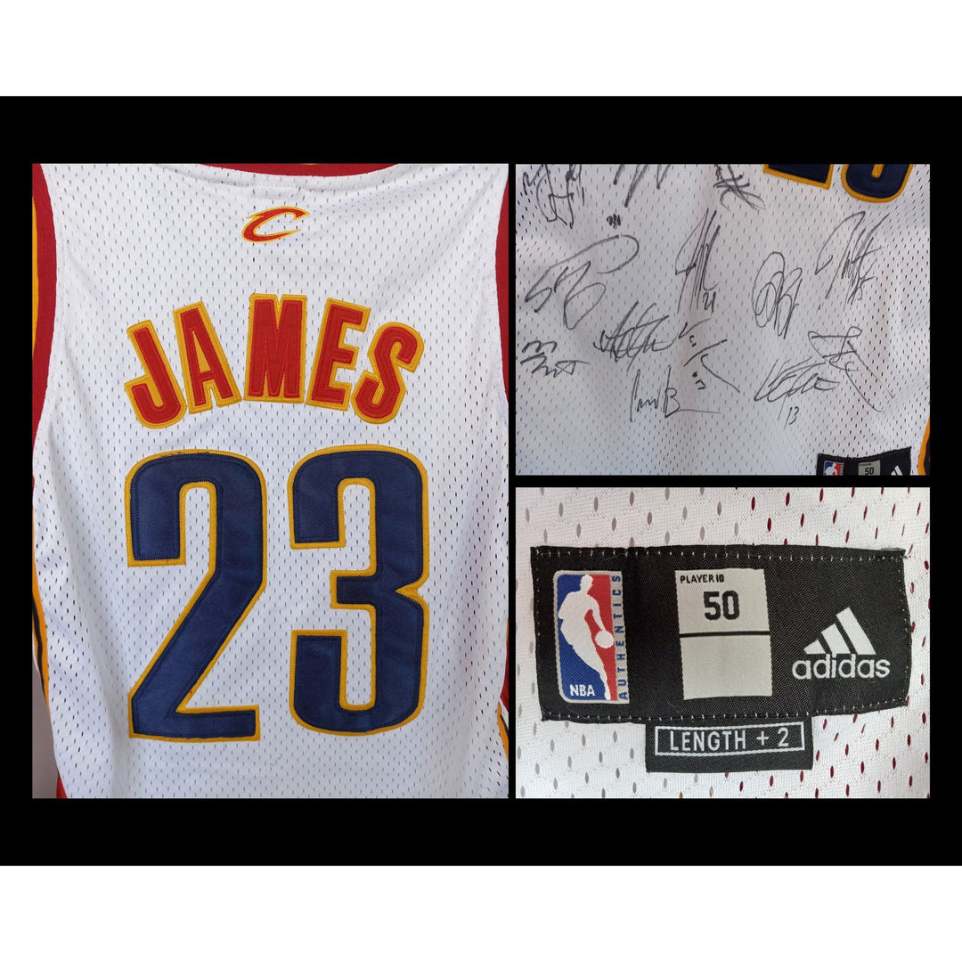 LeBron James, Shaquille O'Neal 2019 Cleveland Cavaliers team signed jersey signed with proof