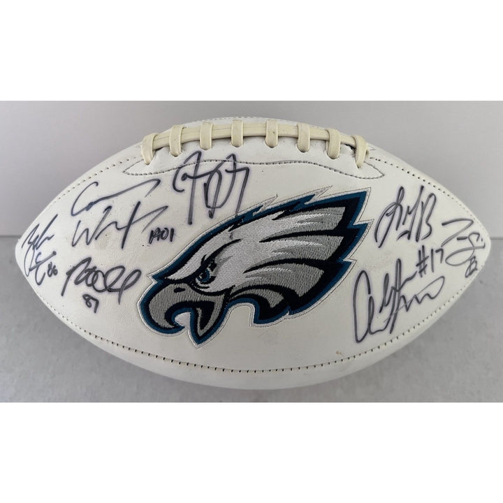 Philadelphia Eagles Carson Wentz Alshon Jeffery LeGarrette Blount full size logo football signed