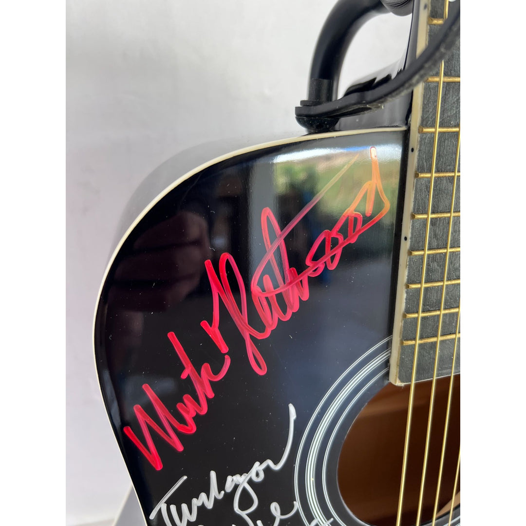 Fleetwood Mac Stevie Nicks Peter Green Mick Fleetwood John and Christy McVie Lindsay Buckingham  full size acoustic guitar signed with proof