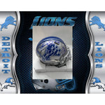 Load image into Gallery viewer, Detroit Lions mini helmet Aidan Hutchinson Amon-Ra St. Brown Dan Campbell &amp; Jared Goff signed with proof
