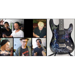 Load image into Gallery viewer, Till Lindemann, Richard Kruspe, Christian FLAKE Lorenz Rammstein band signed Stratocaster style electric guitar signed with proof
