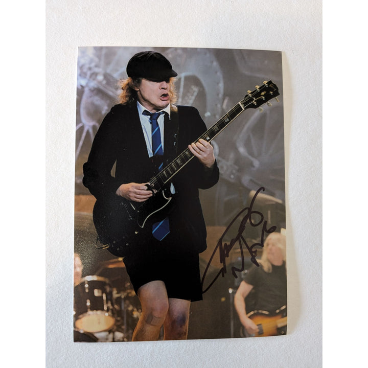 Angus Young ACDC 5x7 photograph signed with proof