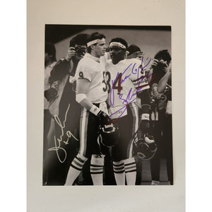 Walter Payton and Jim McMahon 8x10 photo signed