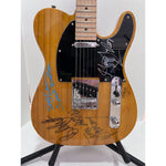 Load image into Gallery viewer, Aerosmith Steven Tyler Joe Perry Joey Kramer Brad Whitford butterscoth telecaster electric guitar signed with proof
