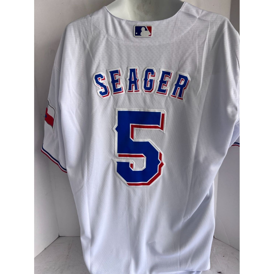 Texas Rangers 2023 World Series Champions Corey Seager Adolis Garcia Bruce Bochy 25 plus signed game model jersey with proof