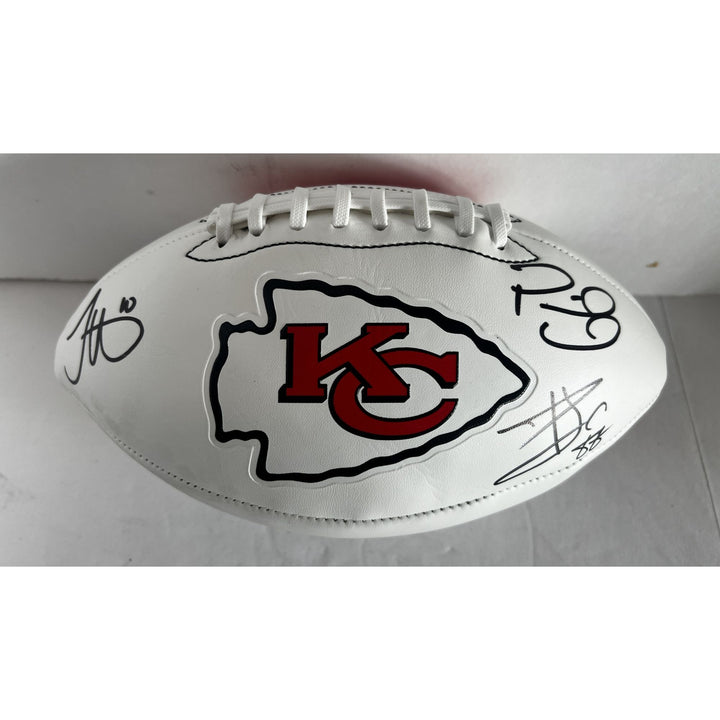 Kansas City Chiefs Tyreek Hill Patrick Mahomes Travis Kelce full size football signed with proof