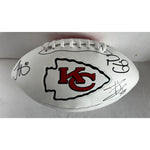 Load image into Gallery viewer, Kansas City Chiefs Tyreek Hill Patrick Mahomes Travis Kelce full size football signed with proof
