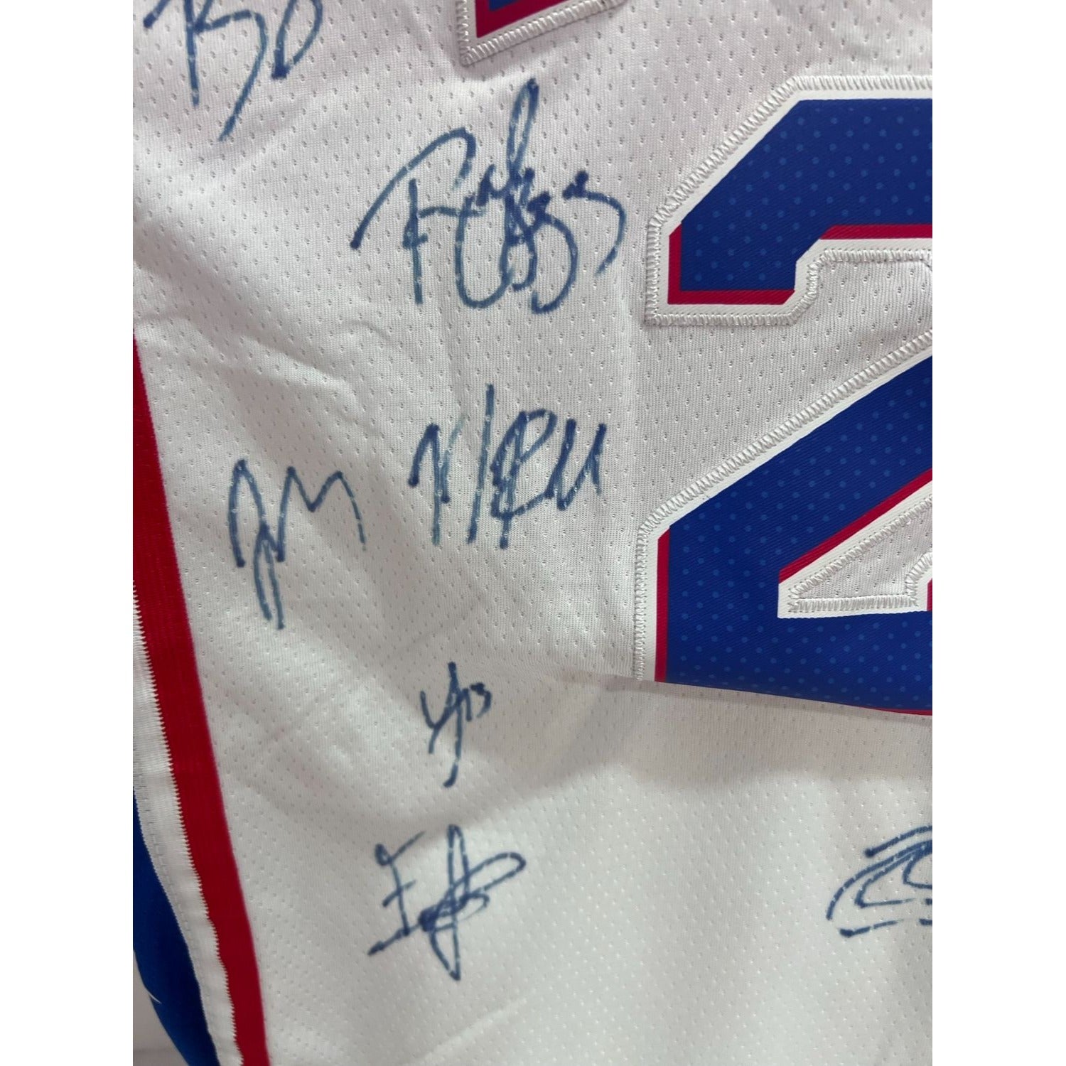 Philadelphia 76ers 2018- 2019 Joel embiid size 50 embroidered game model jersey signed