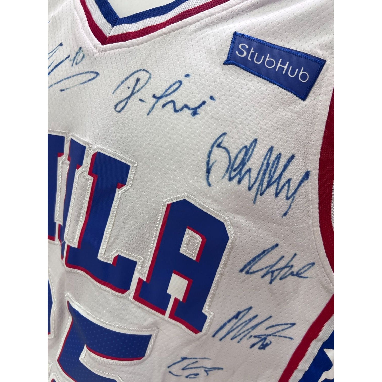 Philadelphia 76ers 2018- 2019 Joel embiid size 50 embroidered game model jersey signed