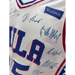 Load image into Gallery viewer, Philadelphia 76ers 2018- 2019 Joel embiid size 50 embroidered game model jersey signed
