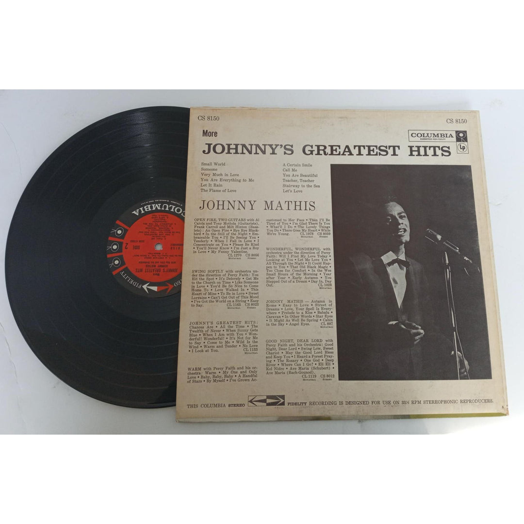 Johnny Mathis LP signed