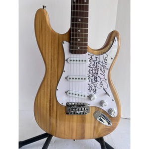 Eric Clapton signed and inscribed with lyrics one of a kind Stratocaster Huntington full size electric guitar signed with proof