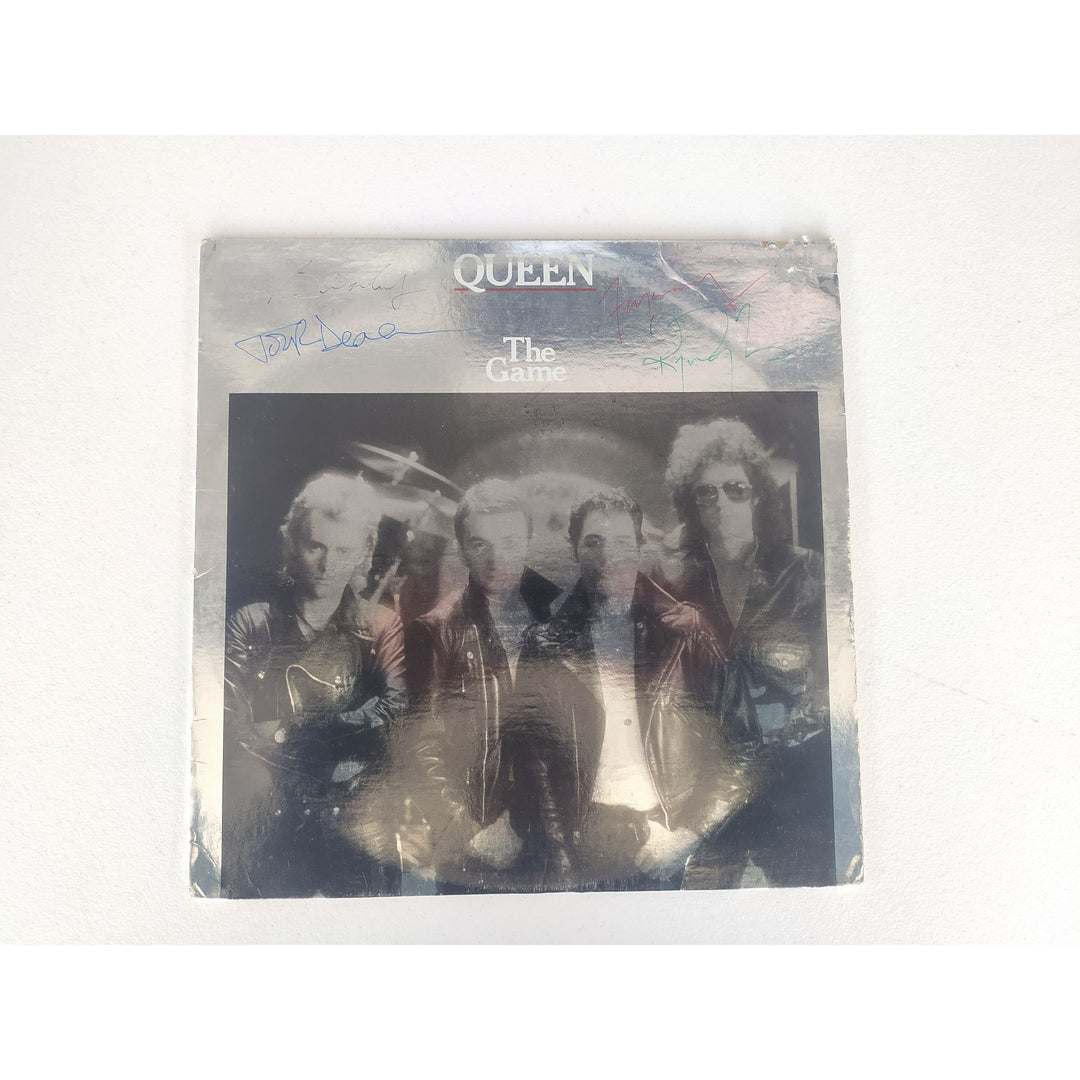 Freddie Mercury Brian May John Deacon Roger Taylor Queen "The Game" original LP signed with proof.