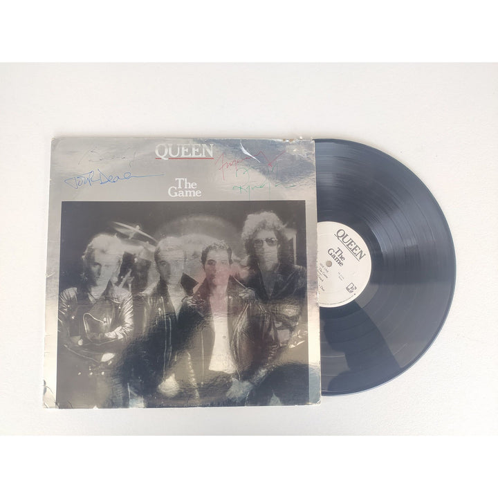 Freddie Mercury Brian May John Deacon Roger Taylor Queen "The Game" original LP signed with proof.