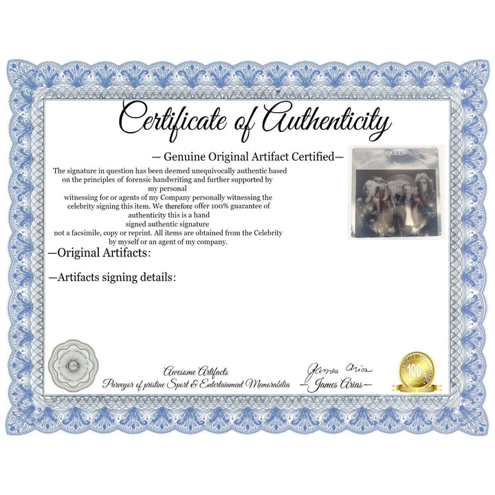 Freddie Mercury Brian May John Deacon Roger Taylor Queen "The Game" original LP signed with proof.