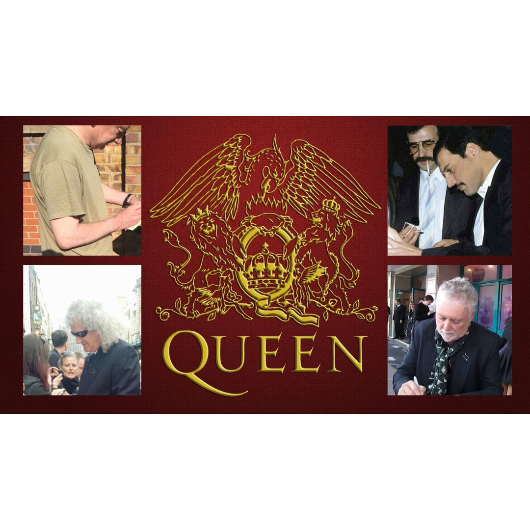 Freddie Mercury Brian May John Deacon Roger Taylor Queen "The Game" original LP signed with proof.