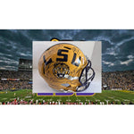 Load image into Gallery viewer, Joe Burrow Ja&#39;Marr Chase LSU Tigers full size National Champions Ridell helmet signed with with proof

