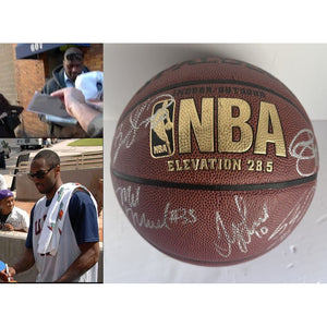 Kobe Bryant Phil Jackson Shaquille O'Neal Los Angeles Lakers 2000 2001 NBA champs Spalding basketball signed with proof  Signatures include