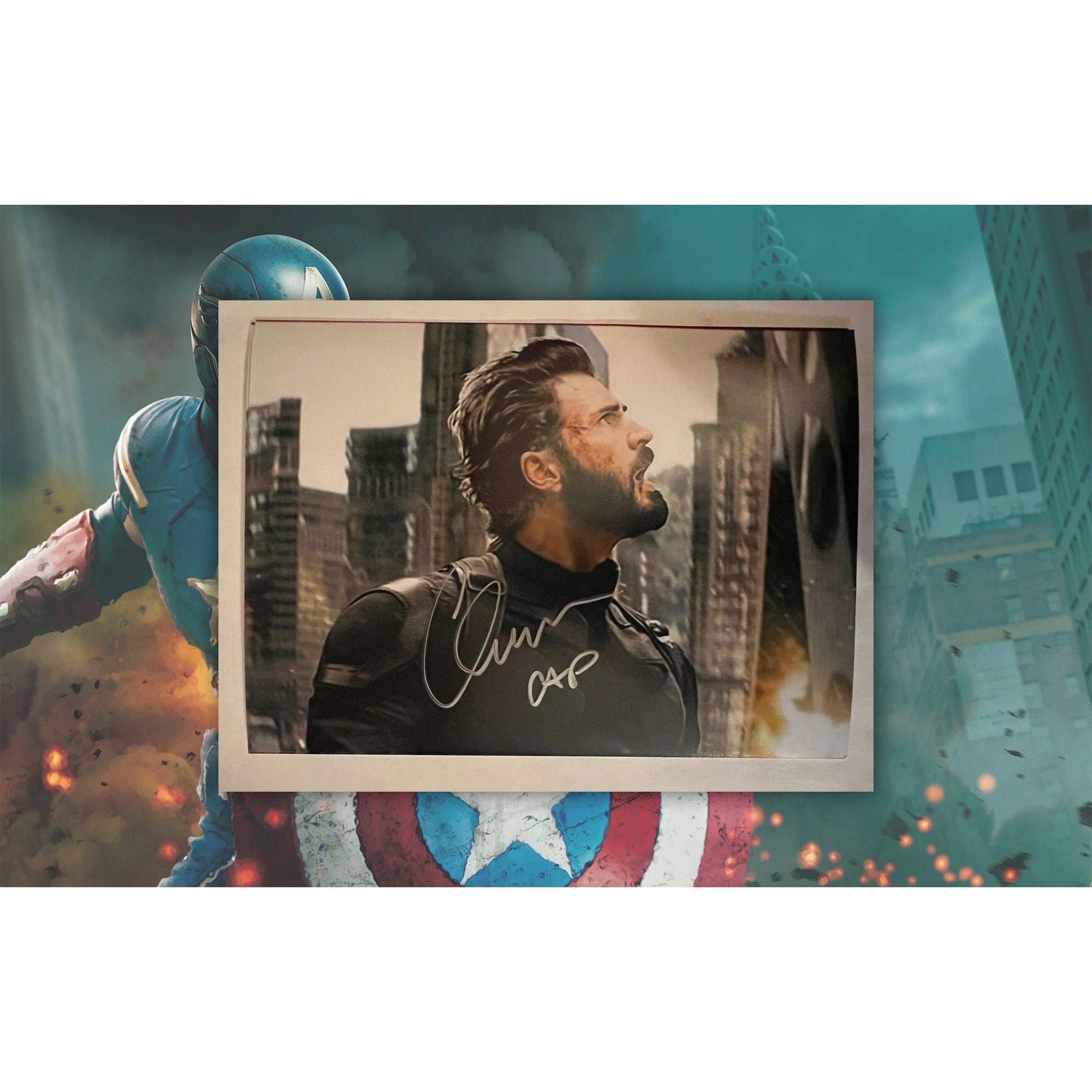 Chris Evans hotsell Captain America The Avengers 5 x 7 photo signed with proof