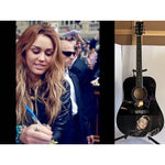 Load image into Gallery viewer, Miley Cyrus One of A kind 39&#39; inch full size acoustic guitar signed
