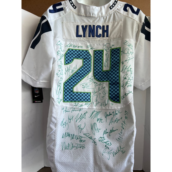 Marshawn Lynch Autographed and Framed Seattle Seahawks Jersey