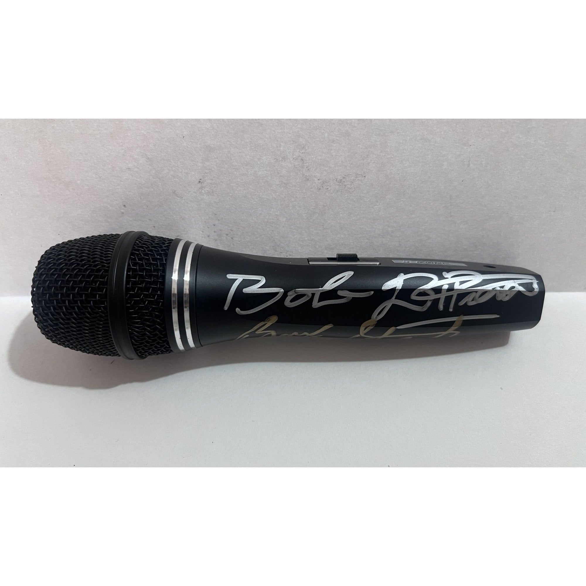 George Strait and songwriter Bob DiPiero microphone signed with proof