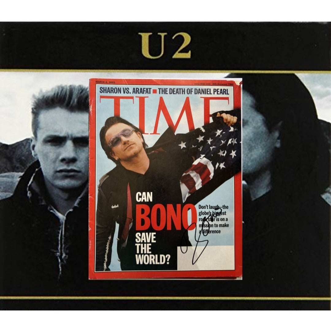 Bono Paul Hewson U2 2002 full-time magazine signed $179