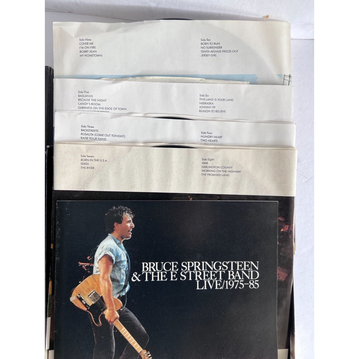 Bruce Springsteen and the E Street band live 1975/85 five LPs collection signed with proof.