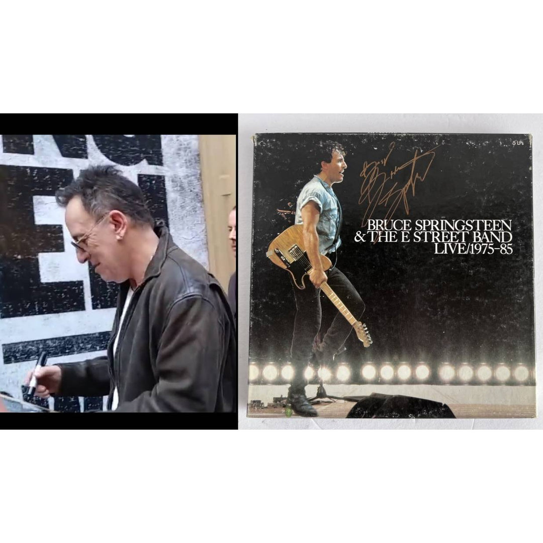 Bruce Springsteen and the E Street band live 1975/85 five LPs collection signed with proof.