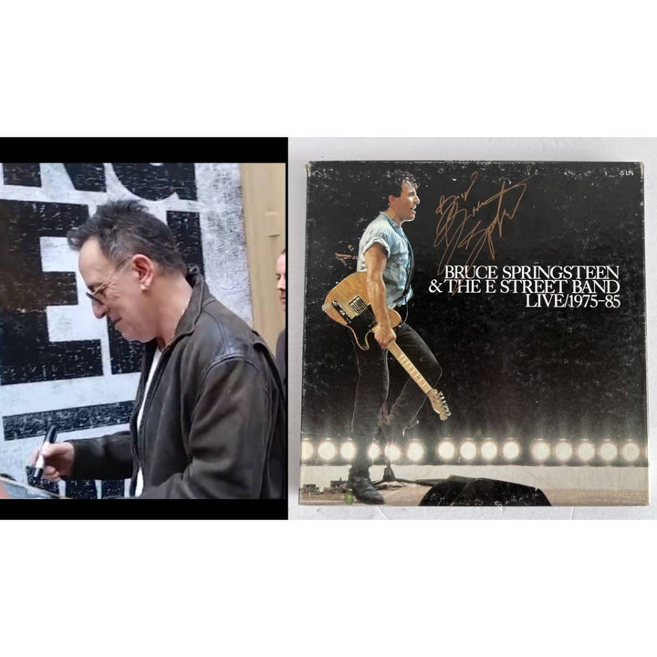 Bruce Springsteen and the E Street band live 1975/85 five LPs collection signed with proof.