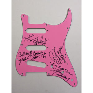 Alice Cooper Band Michael Bruce Dennis Dunaway Neil Smith Stratocaster electric guitar pickguard signed with proof