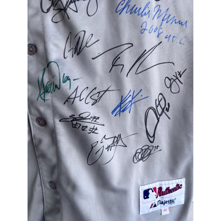 Philadelphia Phillies 2008 Chase Utley Jimmy Rollins Ryan Howard World Series champions team signed jersey with proof