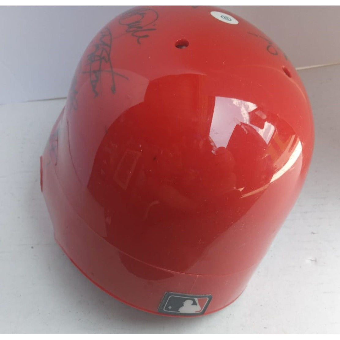 Philadelphia Phillies 1980 World Series champions team signed batting helmet Mike Schmidt Steve Carlton