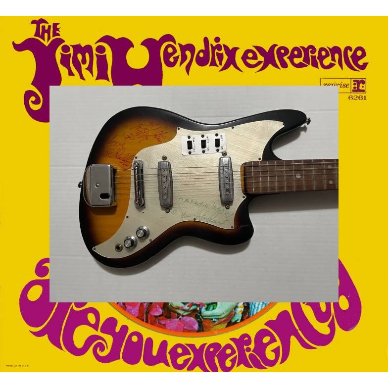 Jimi Hendrix Noel Redding Mitch Mitchell Teisco Audition Kawai Zen-On electric guitar signed with proof