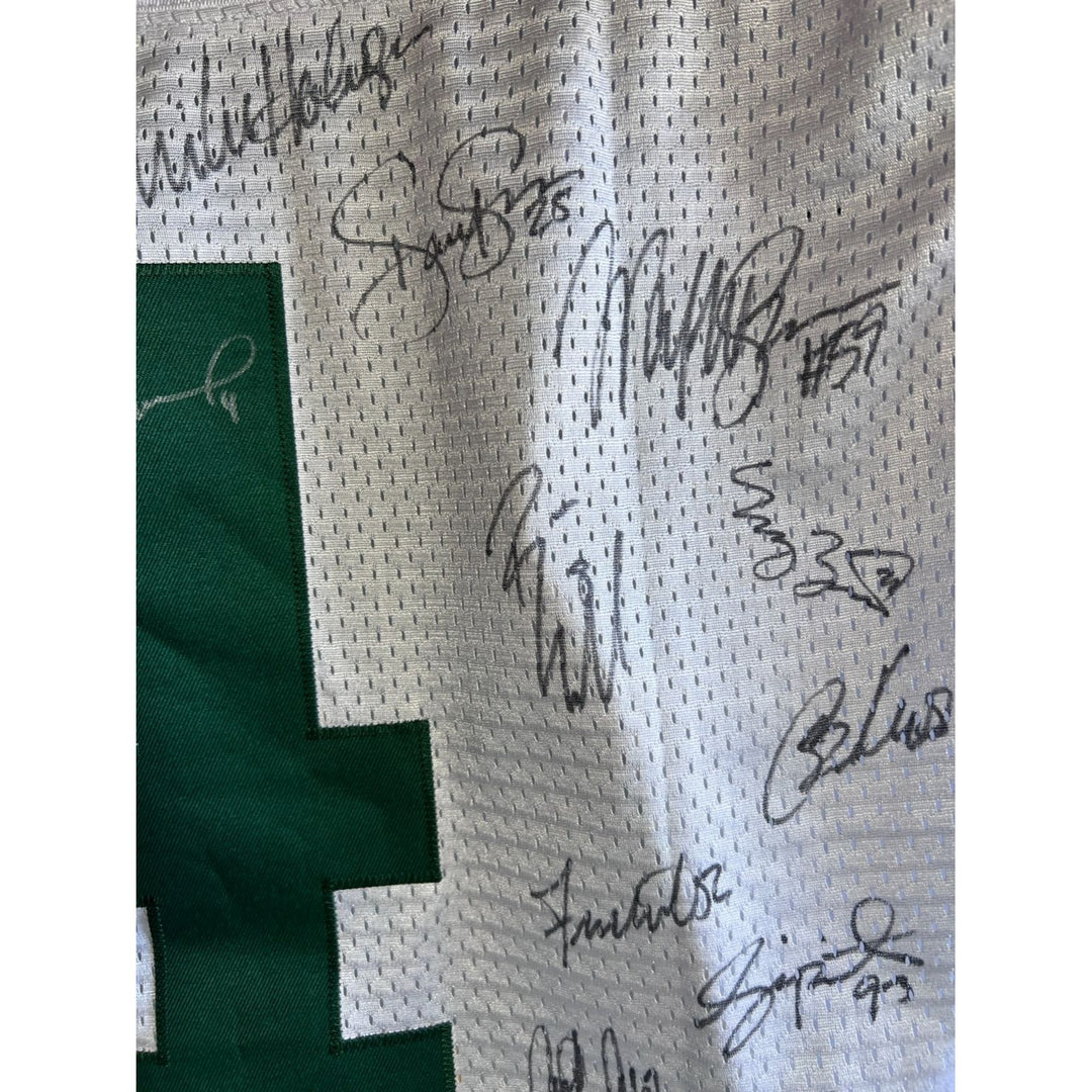 Brett Favre Reggie White Green Bay Packers Brett Favre Game model jersey 1996-1997 Superbowl Champs team signed with proof