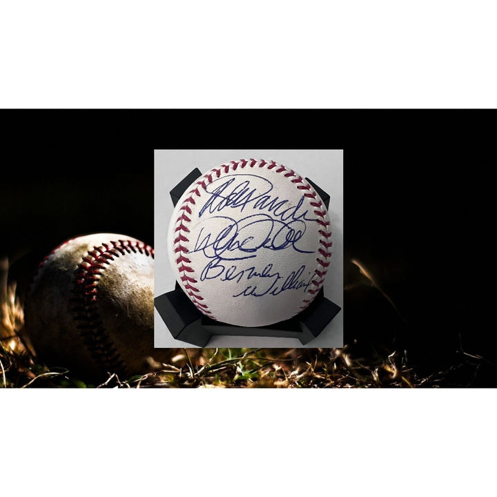 New York Yankees Derek Jeter Jorge Posada Bernie Williams Joe Torre official Rawlings MLB baseball signed with proof