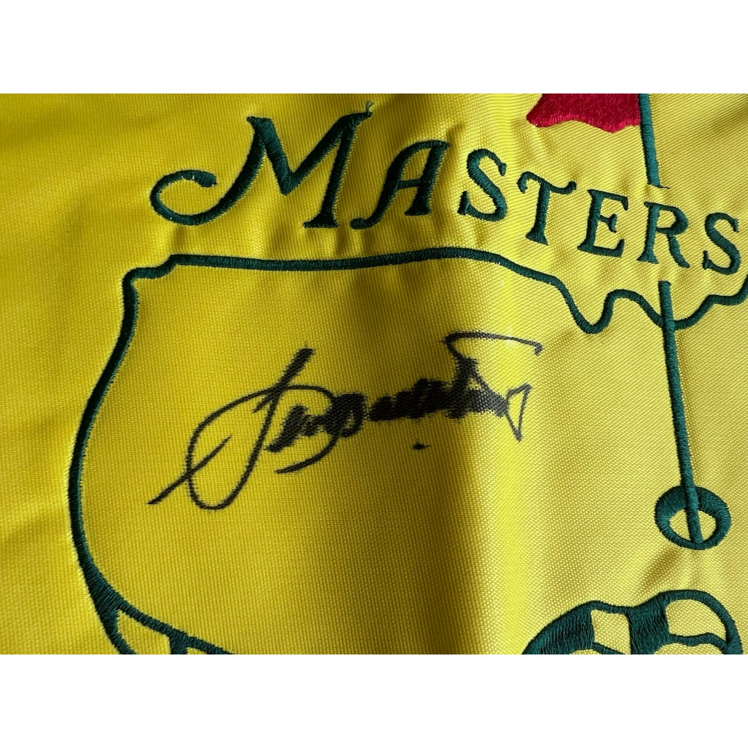 Sevy Ballesteros Masters embroidered pin flag signed with proof