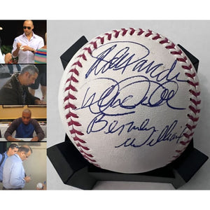 New York Yankees Derek Jeter Jorge Posada Bernie Williams Joe Torre official Rawlings MLB baseball signed with proof