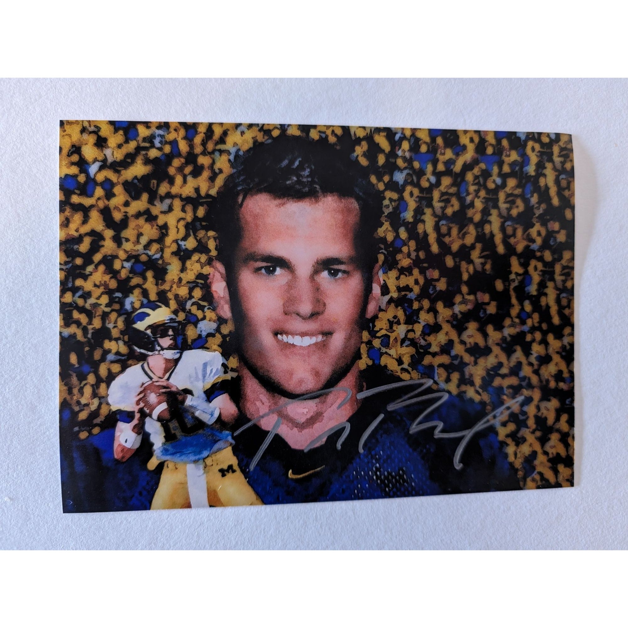 Tom Brady Michigan Wolverines 8x10 photograph signed with proof
