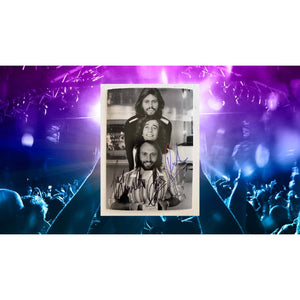 Barry, Robin and Maurice Gibb the Bee Gees 5x7 photo signed with proof
