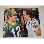 Load image into Gallery viewer, Aaron Rodgers Drew Brees 8x10 photo signed
