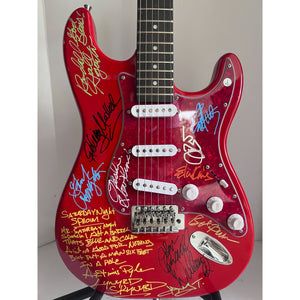 Lynyrd Skynyrd Garry Rossington Johnny Van Zant Rickey Medlocke Artimus Pyle  electric guitar signed with proof