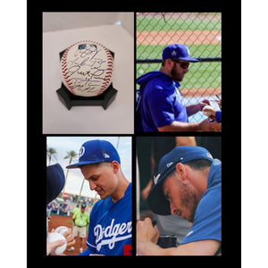Corey Seager Walker Buehler Justin Turner Trey Turner Max Muncie Los Angeles Dodgers Rawlings MLB baseball signed with proof