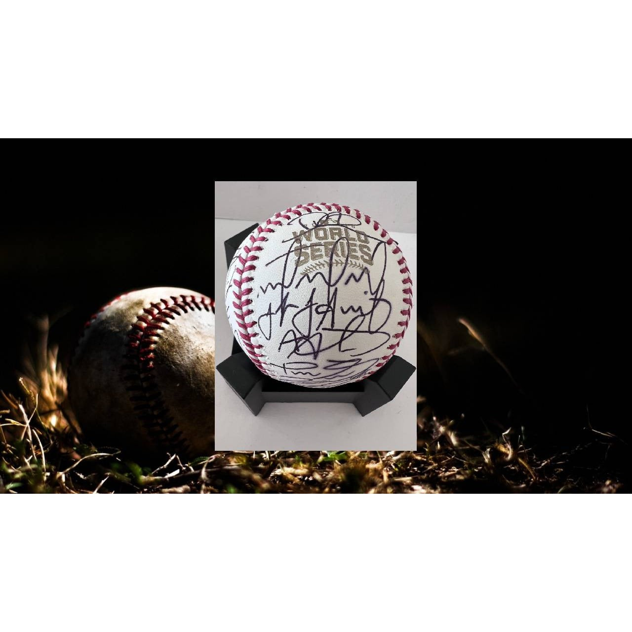 Chicago Cubs Anthony Rizzo 2016 World Series champions team signed Rawlings commemorative baseball with proof