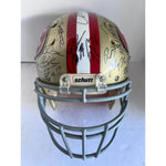 Load image into Gallery viewer, Brock Purdy Christian McCaffrey Deebo Samuel George Kittle San Francisco 49ers 2022/23 Schutt Speed Authentic team signed helmet with proof
